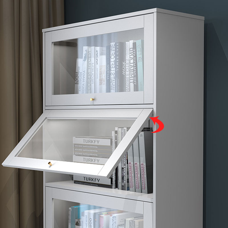Libreria in legno fabbricata standard chiusa glam con porte di vetro