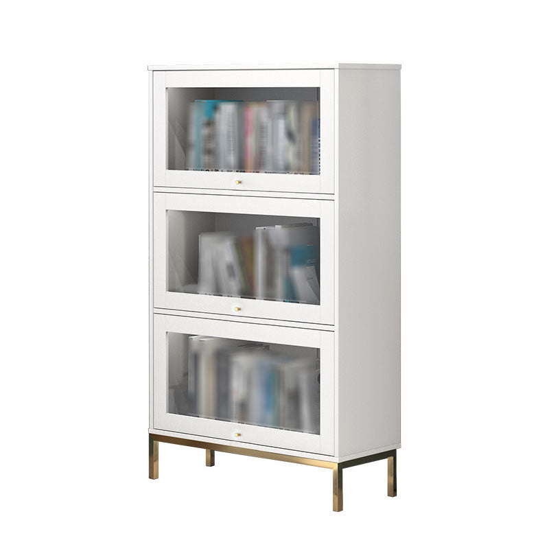 Libreria in legno fabbricata standard chiusa glam con porte di vetro