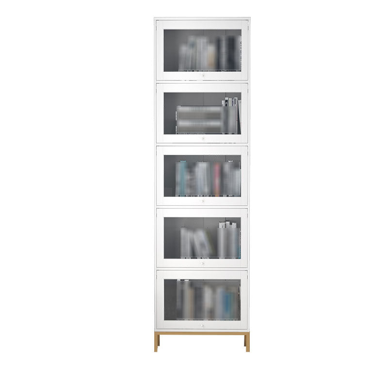 Libreria in legno fabbricata standard chiusa glam con porte di vetro