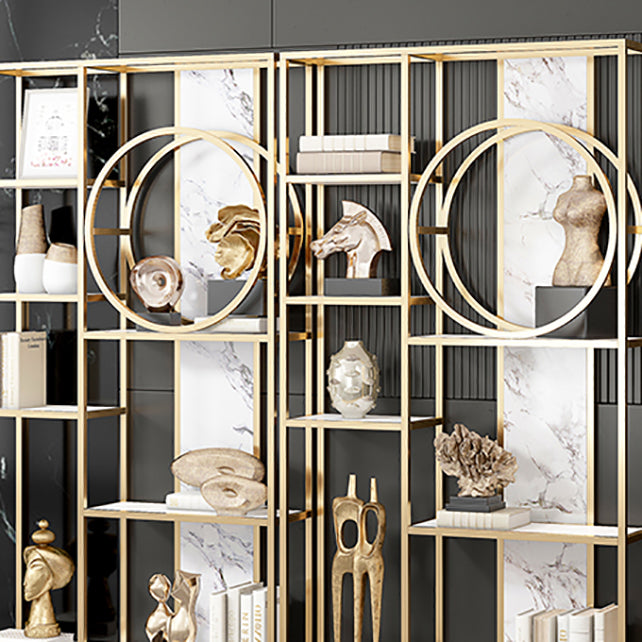 11.81 "W Bücherregal Glam Style Open Back -Bücherregal für Home Office