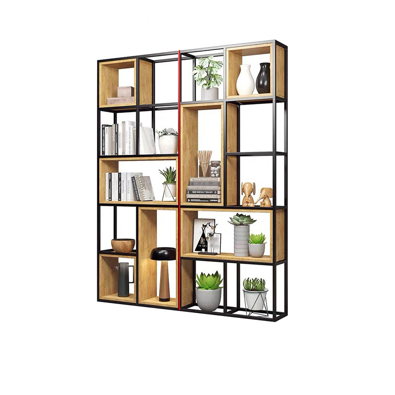 9.84"W Bookcase Industrial Style Open Back Bookcase for Study Room Home Office