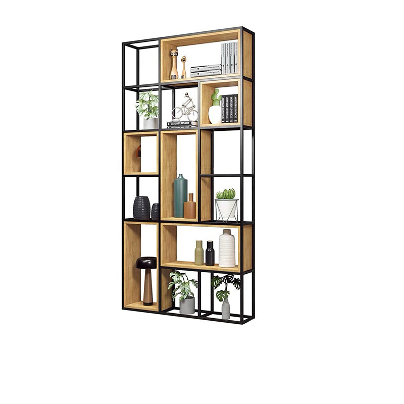 9.84"W Bookcase Industrial Style Open Back Bookcase for Study Room Home Office