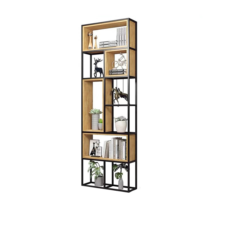 9.84"W Bookcase Industrial Style Open Back Bookcase for Study Room Home Office