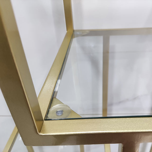 Libreria etagere industriale aperta verticale telaio di ferro invalido scaffale in vetro