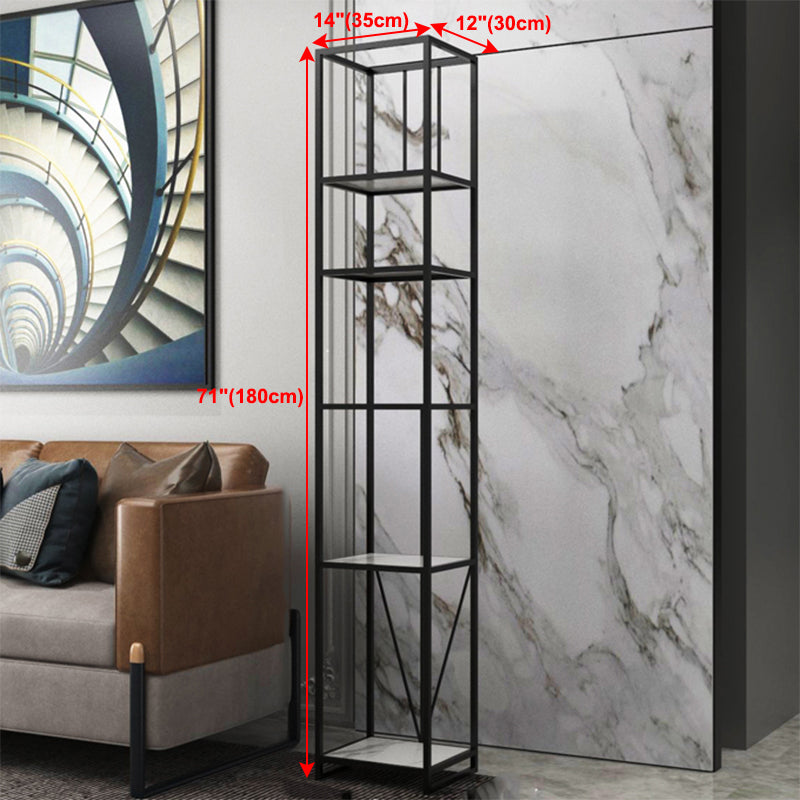 Libreria etagere aperta verticale industriale telaio in ferro -scaffale in legno fabbricato scaffale