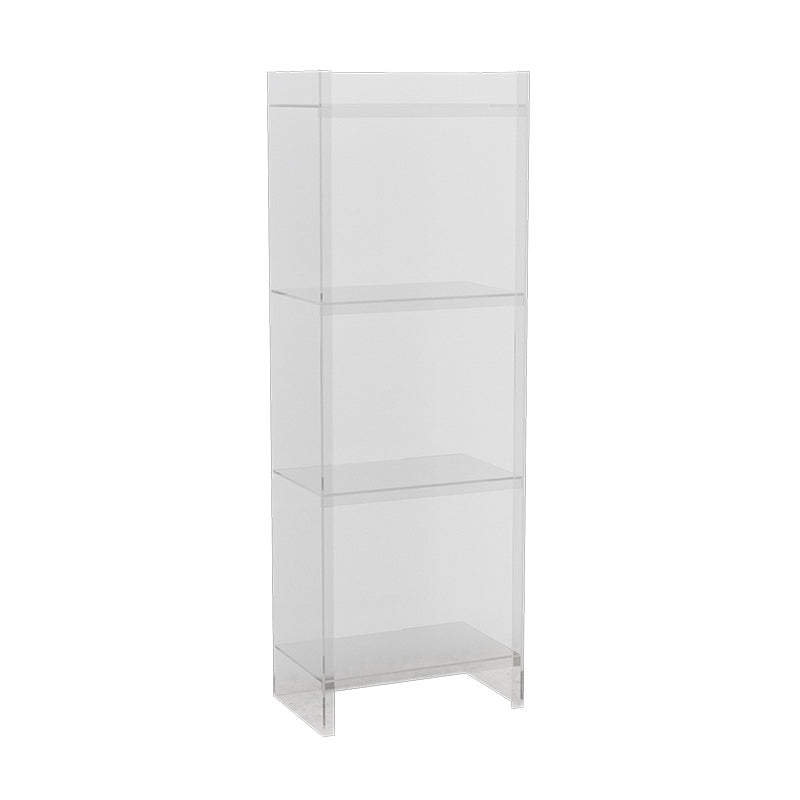9.84"W Bookshelf Glam Style Closed Back Acrylic Bookcase for Office and Study Room