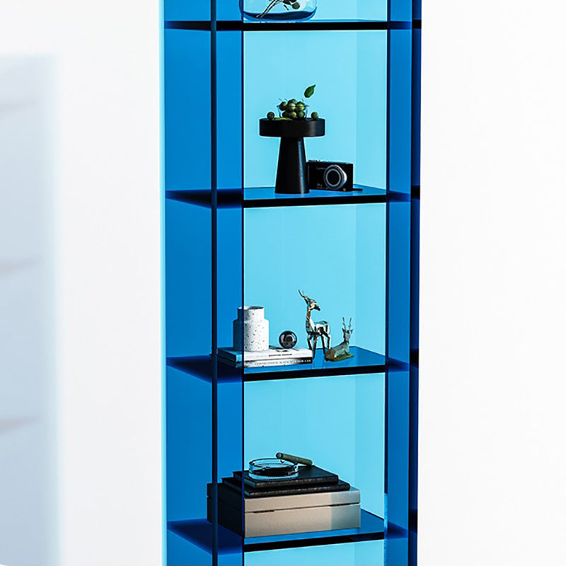 9.84"W Bookshelf Acrylic Glam Style Closed Back Bookcase for Office and Study Room