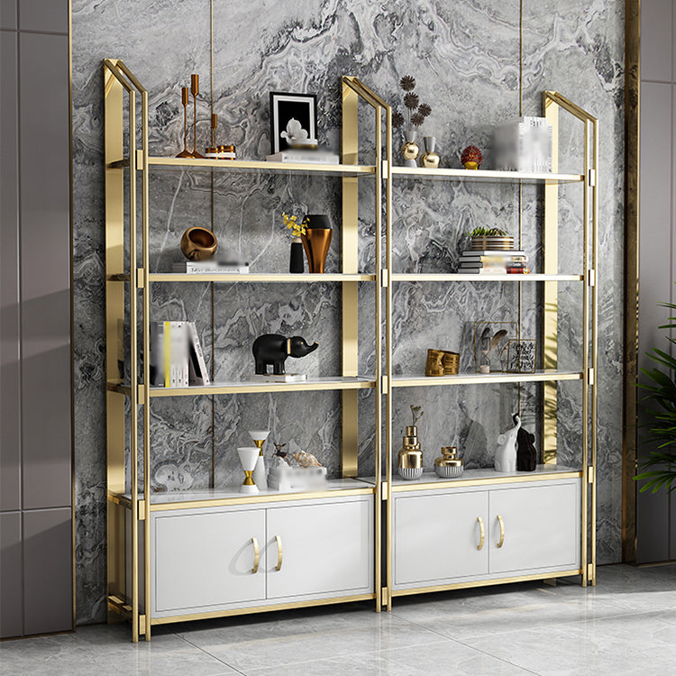 11.81 "W libreria aperta in stile glam in stile per la sala d'origine dello studio Home Office