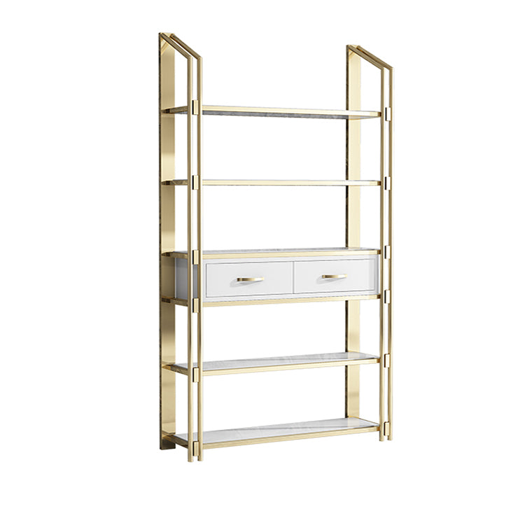 11.81 "W libreria aperta in stile glam in stile per la sala d'origine dello studio Home Office
