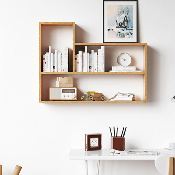 Libreria di unità murale in legno massello scandinavo libreria chiusa per camera da letto