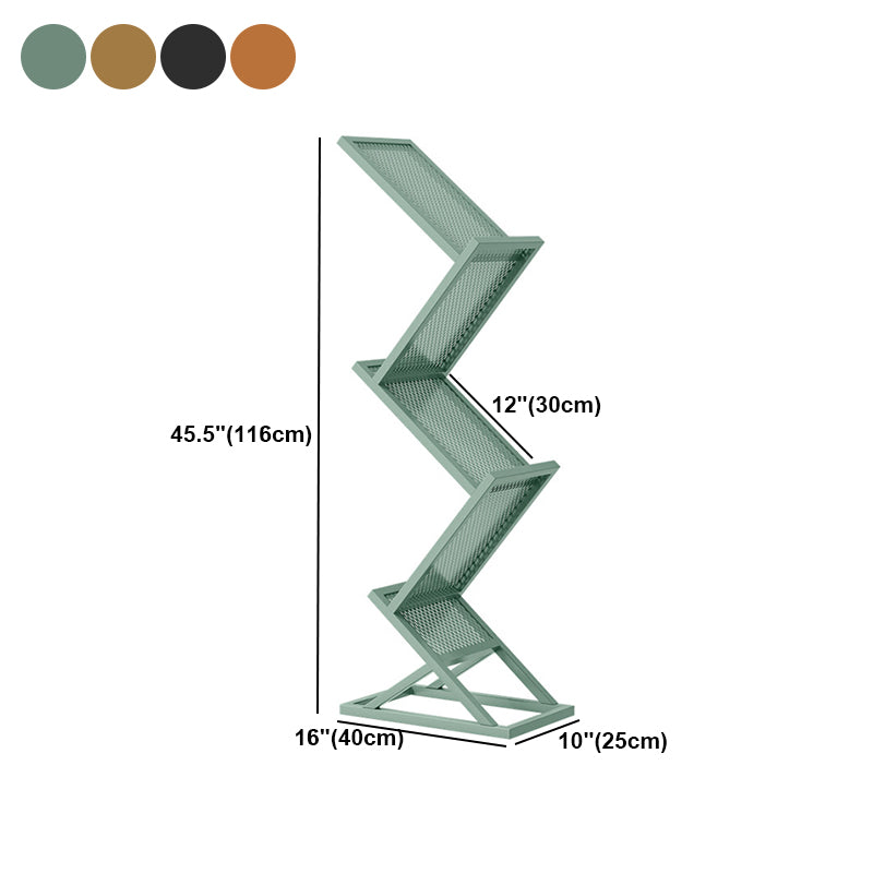 Modernes Metall Etagere Buchhandel Eisen vertikaler Bücherregal, 15,7 "L x 9,8" W x 45,7 "H