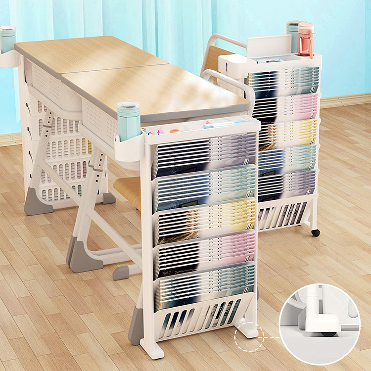 Plastic Closed Back Geometric Bookshelf Contemporary Bookshelf for Classroom