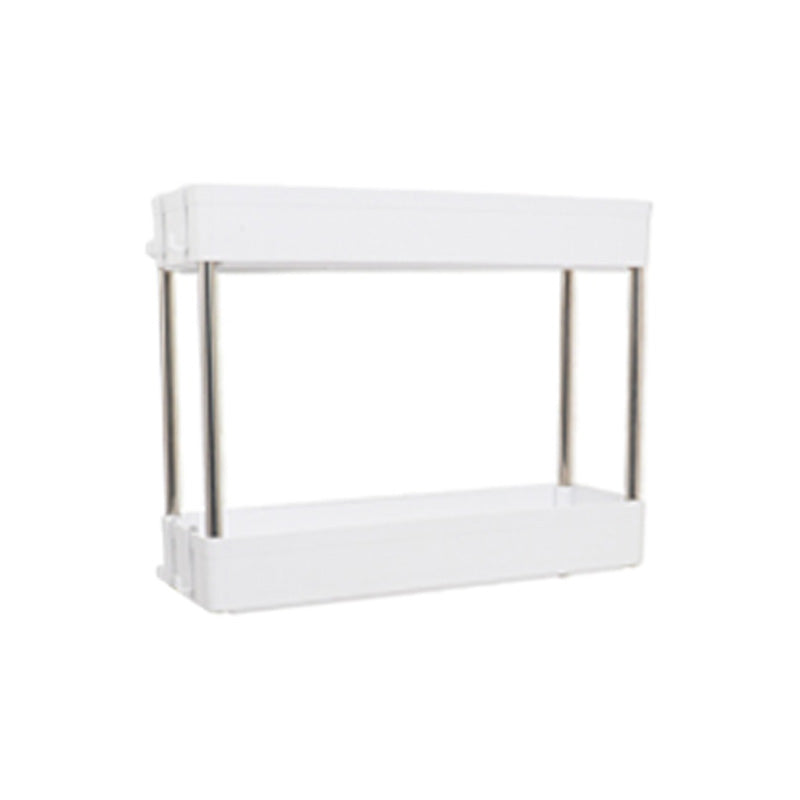 Plastic Bookshelf White Open Shelf Bookcase for Home Study Room Office