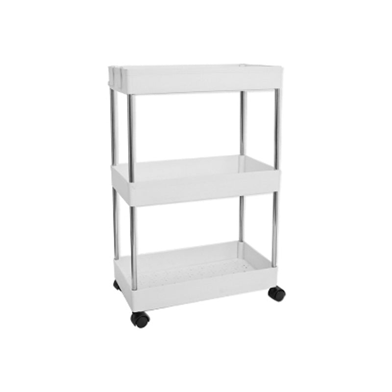 Plastic Bookshelf White Open Shelf Bookcase for Home Study Room Office
