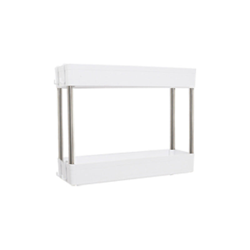 Plastic Bookshelf White Open Shelf Bookcase for Home Study Room Office