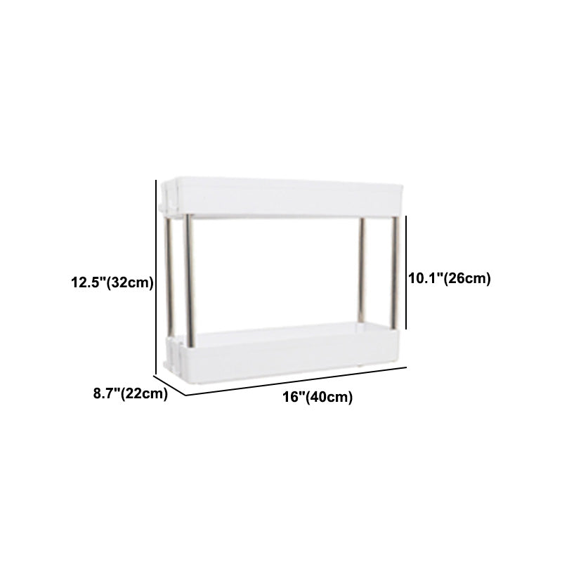 Plastic Bookshelf White Open Shelf Bookcase for Home Study Room Office