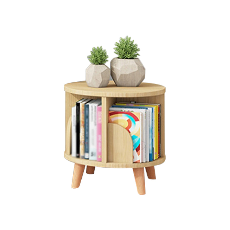 Solid Wood Bookshelf Contemporary Style Natural Bookcase for Home Office