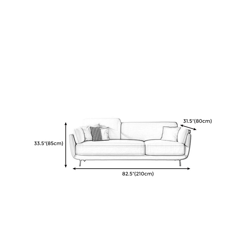 Polish Finish  Sofa  Flared Arm Sofa for Living Room and Bonus Room