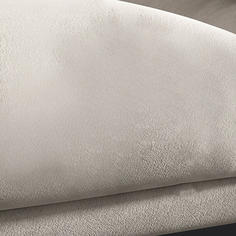 Velvet Modern Standard Sofa 35.5"W Square Arm Sofa with Bolster Pillows for Living Room