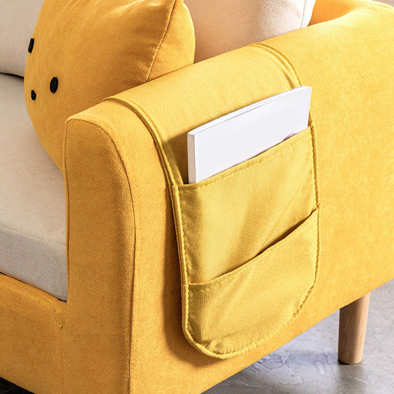 22.83" H Velvet Square Arm Modern Sofa with Tight Back slipcovered Sofa