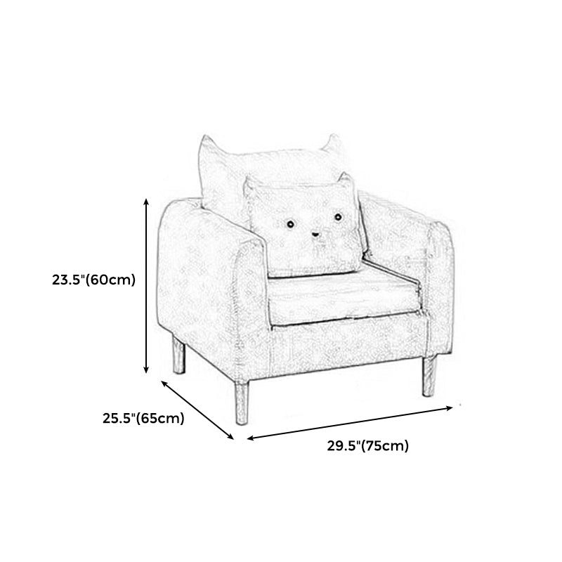 22.83" H Velvet Square Arm Modern Sofa with Tight Back slipcovered Sofa