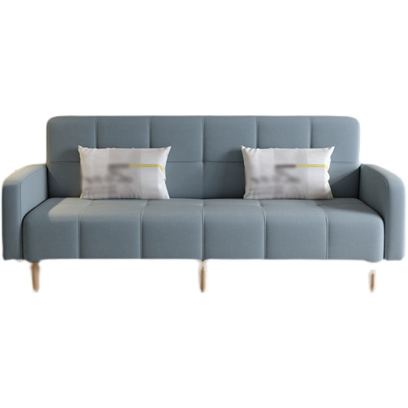 Transitional modern moderno sciolto di divano a braccio quadrato di lino con scorrimento