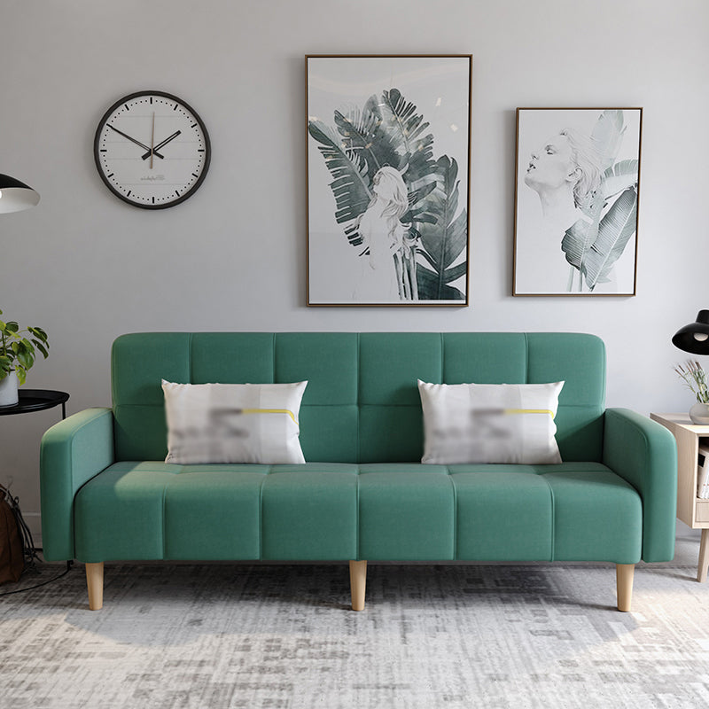 Transitional modern moderno sciolto di divano a braccio quadrato di lino con scorrimento