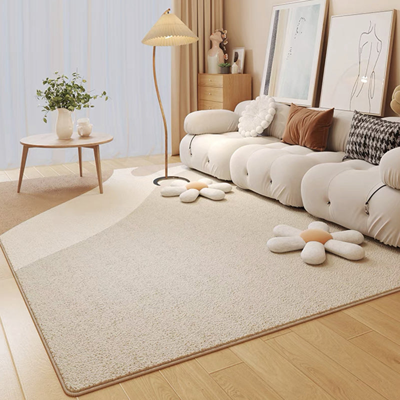 Light Brown Modern Rug Polyester Color Lump Area Rug Washable Rug for Living Room