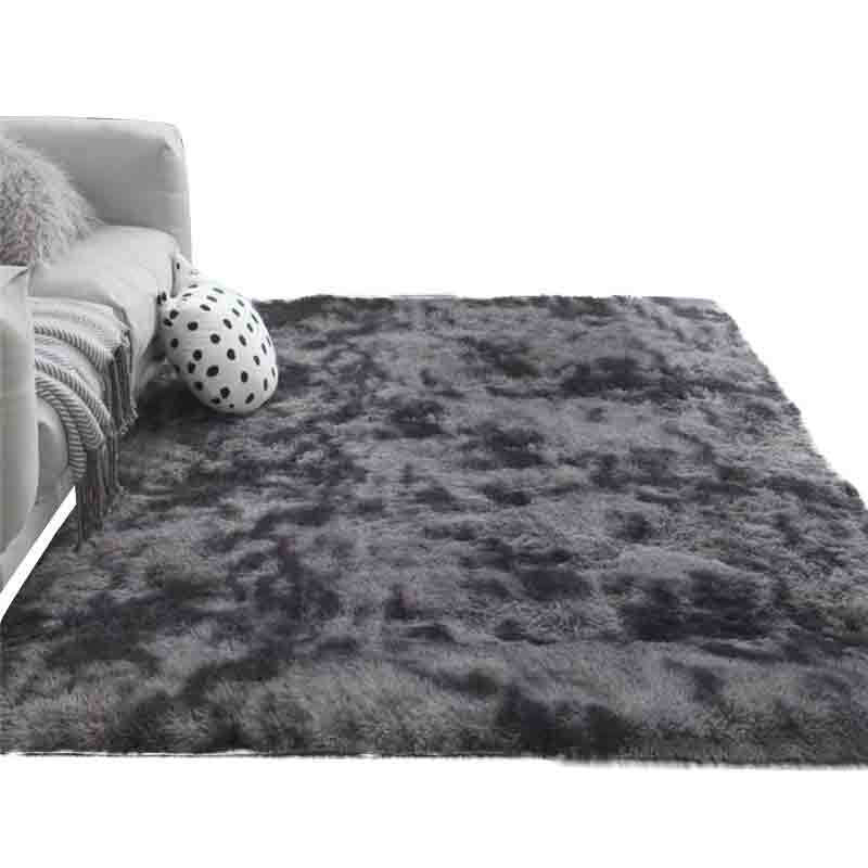 Light Gray Casual Rug Polyester Tie-dye Rug Washable Rug for Home Decor
