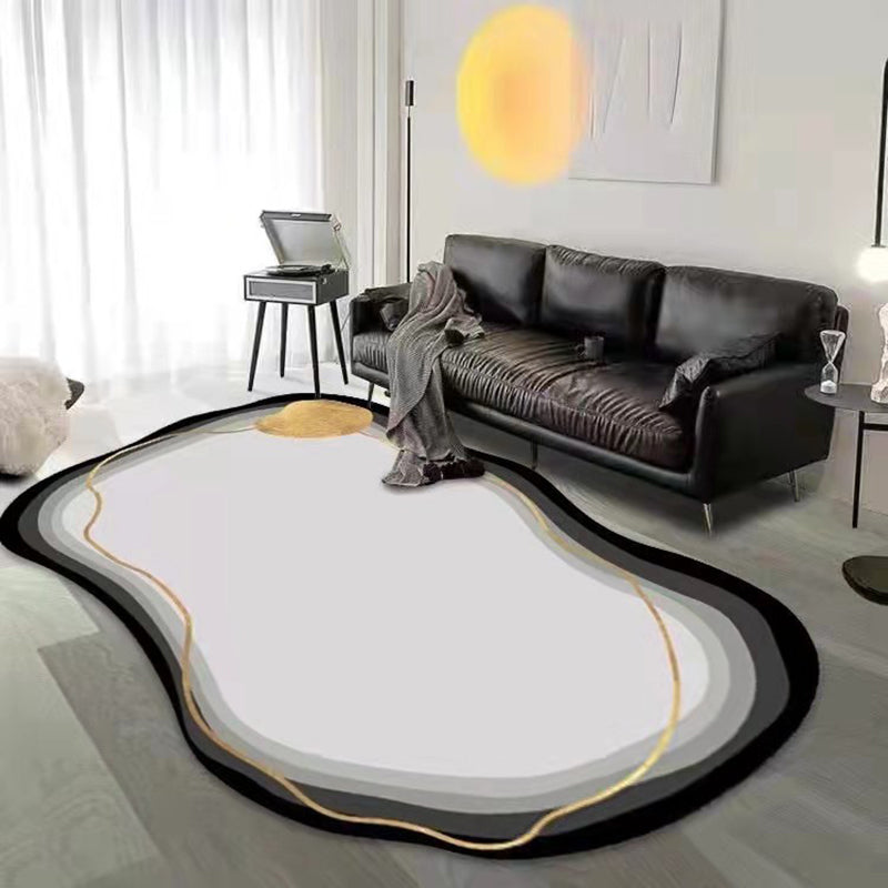 Tapis simple marron clair en Polyester, résistant aux taches, pour la décoration de la maison