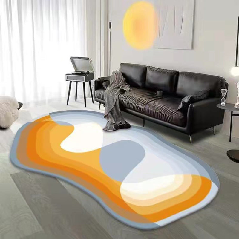 Tapis simple marron clair en Polyester, résistant aux taches, pour la décoration de la maison