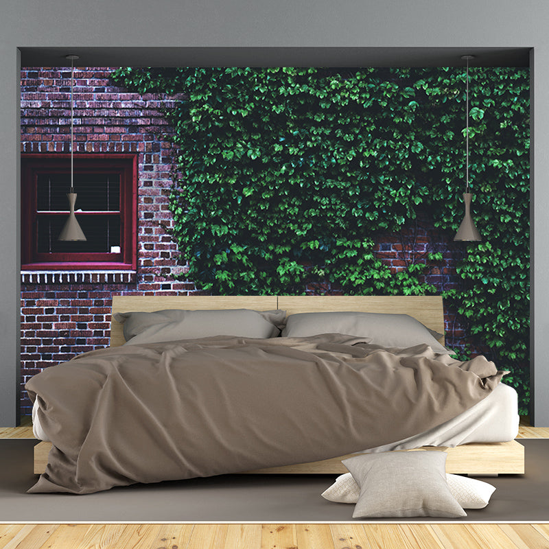 Brick Wall Resistant Mural Wallpaper Environment Friendly Sleeping Room Wall Mural