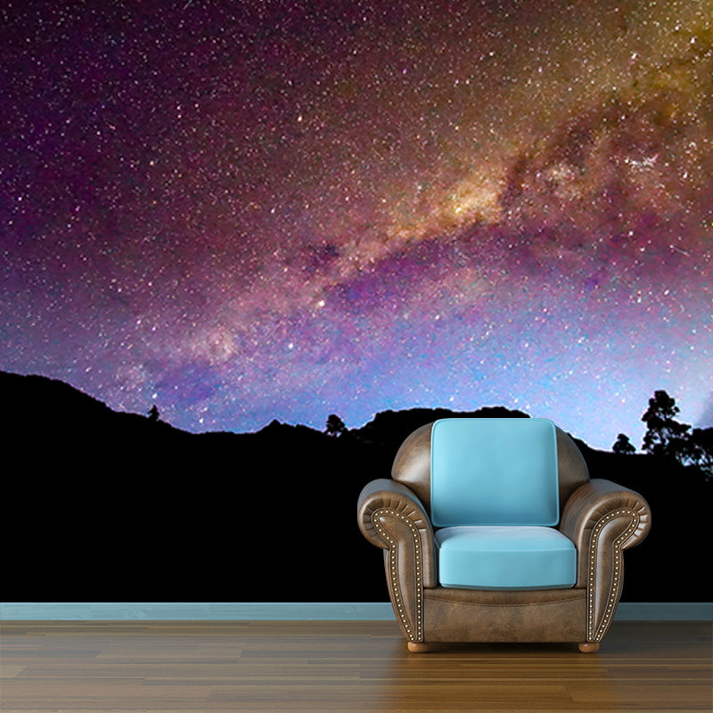 Modern Style Wall Mural Wallpaper Beautiful Galaxy Bedroom Wall Mural