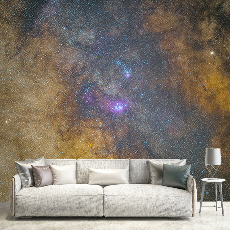 Photography Stain Resistant Mural Wallpaper Beautiful Galaxy Living Room Wall Mural