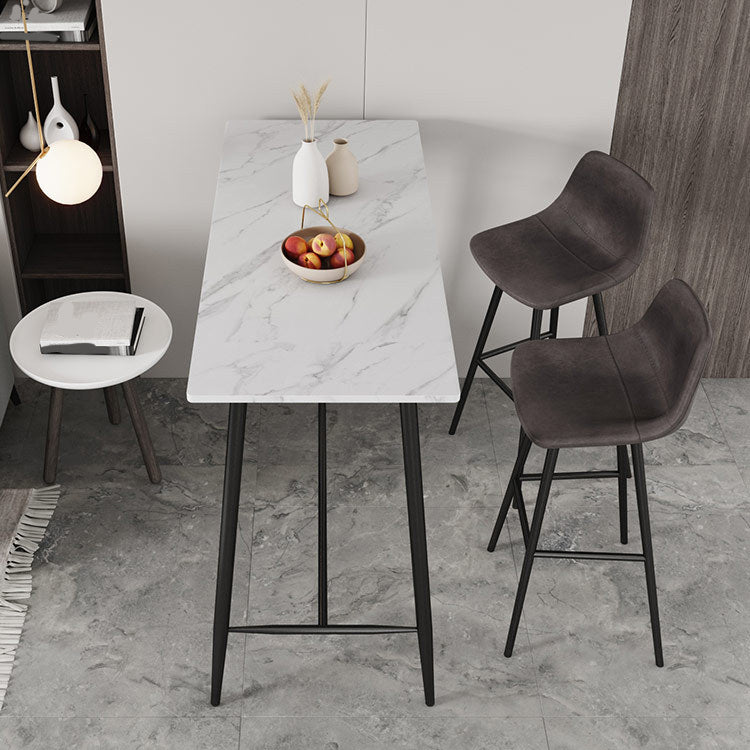 Rectangle Bar Table Contemporary Bar Table with Trestle Base,47.24"W x 23.62"L x 41.34"H