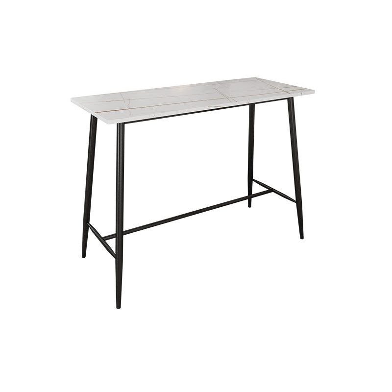 Rectangle Bar Table Contemporary Bar Table with Trestle Base,47.24"W x 23.62"L x 41.34"H