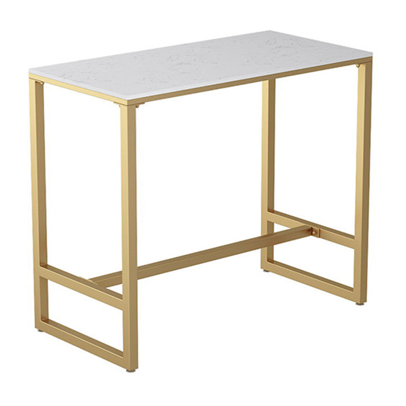 Stone Bar Dining Table Contemporary Bar Table with Trestle Base
