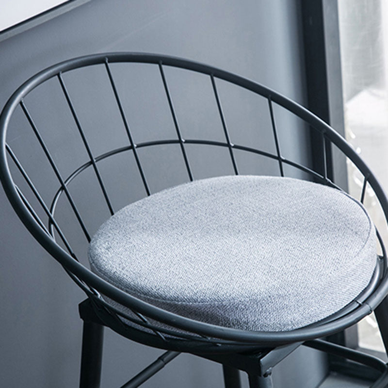 Scandinavian Design Bucket Counter Stool for Home Upholstered Bar Stools with Metal Base