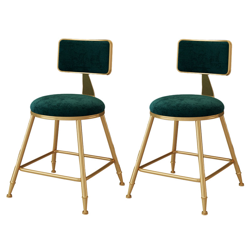 Scandinavian Round Barstools for Home Armless Stools with Metal Base