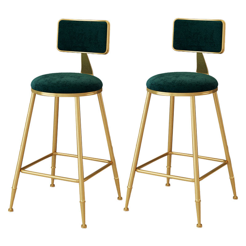 Scandinavian Round Barstools for Home Armless Stools with Metal Base