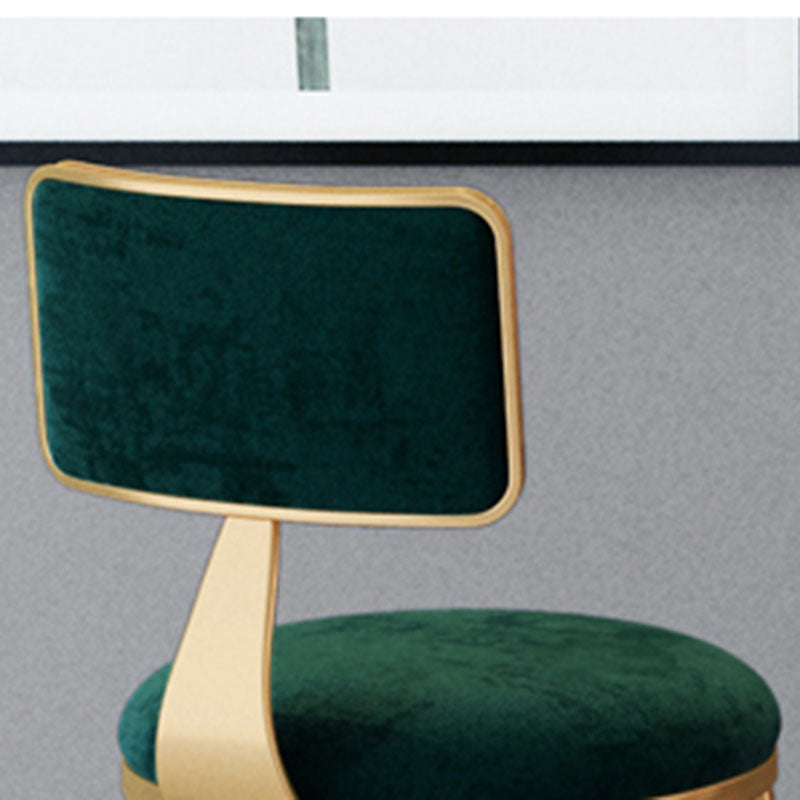 Scandinavian Round Barstools for Home Armless Stools with Metal Base