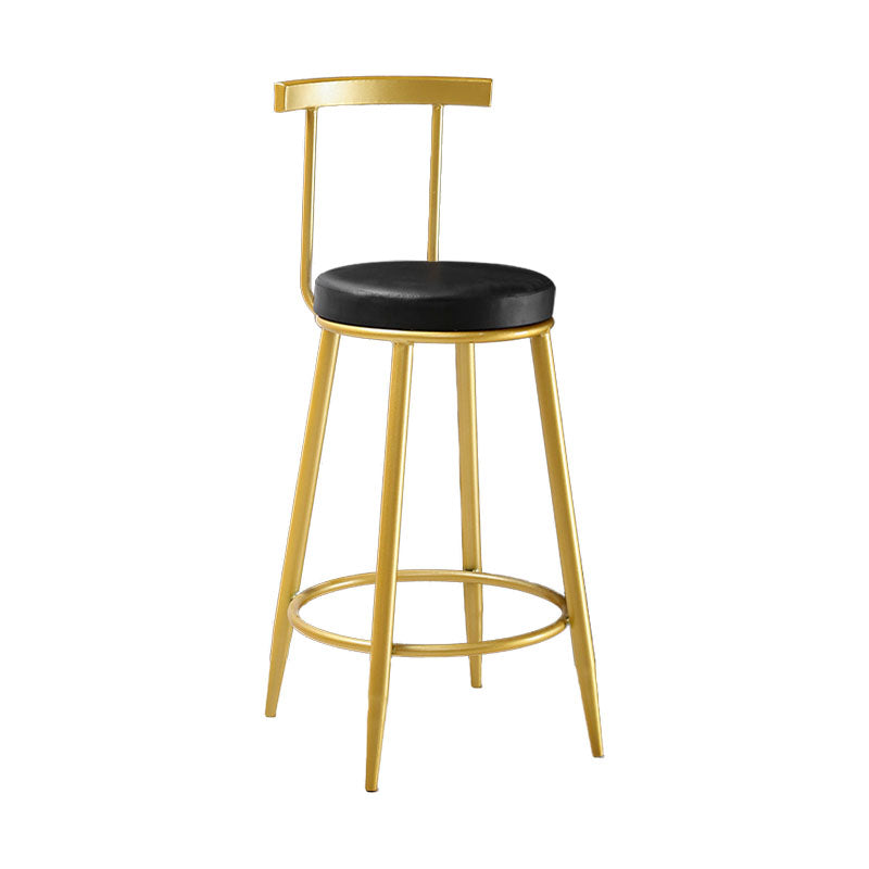 Nordic Style Upholstered Fabric Stools Armless Round Barstools for Home