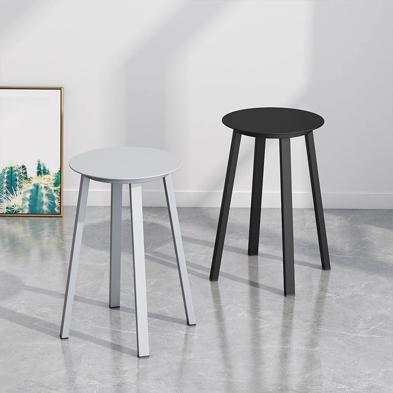Modern Design Backless Swivel Barstools for Home Armless Stools with Metal Base