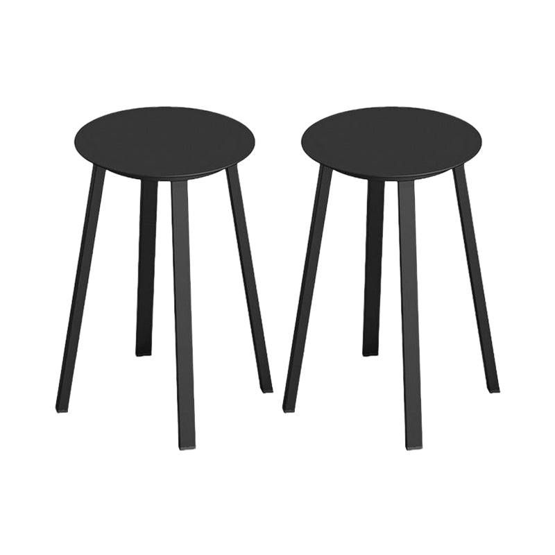 Modern Design Backless Swivel Barstools for Home Armless Stools with Metal Base