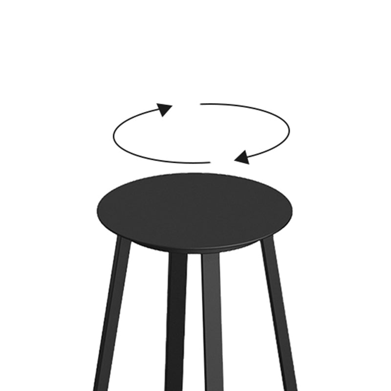 Modern Design Backless Swivel Barstools for Home Armless Stools with Metal Base