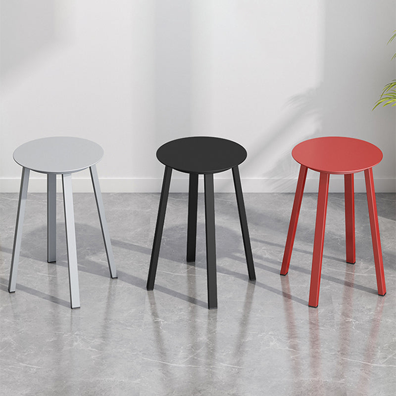 Modern Design Backless Swivel Barstools for Home Armless Stools with Metal Base