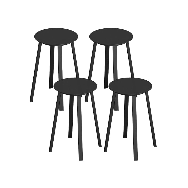Modern Design Backless Swivel Barstools for Home Armless Stools with Metal Base