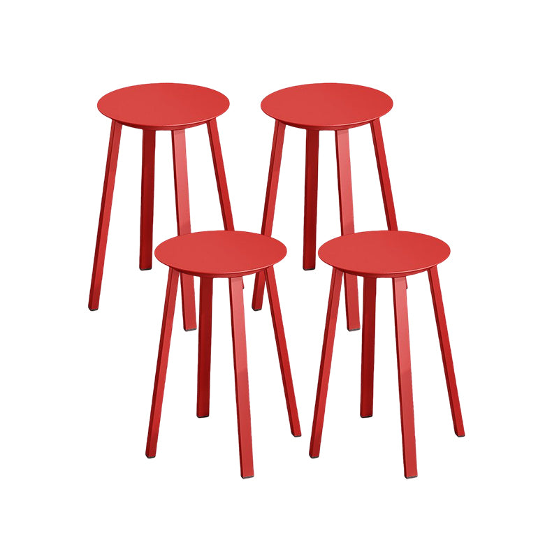 Modern Design Backless Swivel Barstools for Home Armless Stools with Metal Base