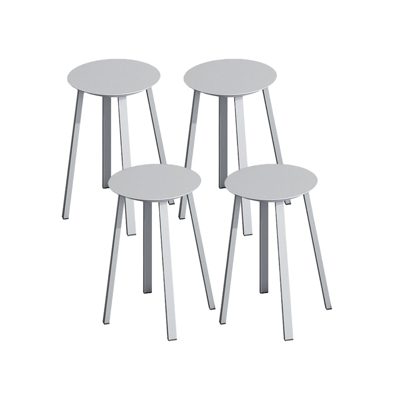 Modern Design Backless Swivel Barstools for Home Armless Stools with Metal Base