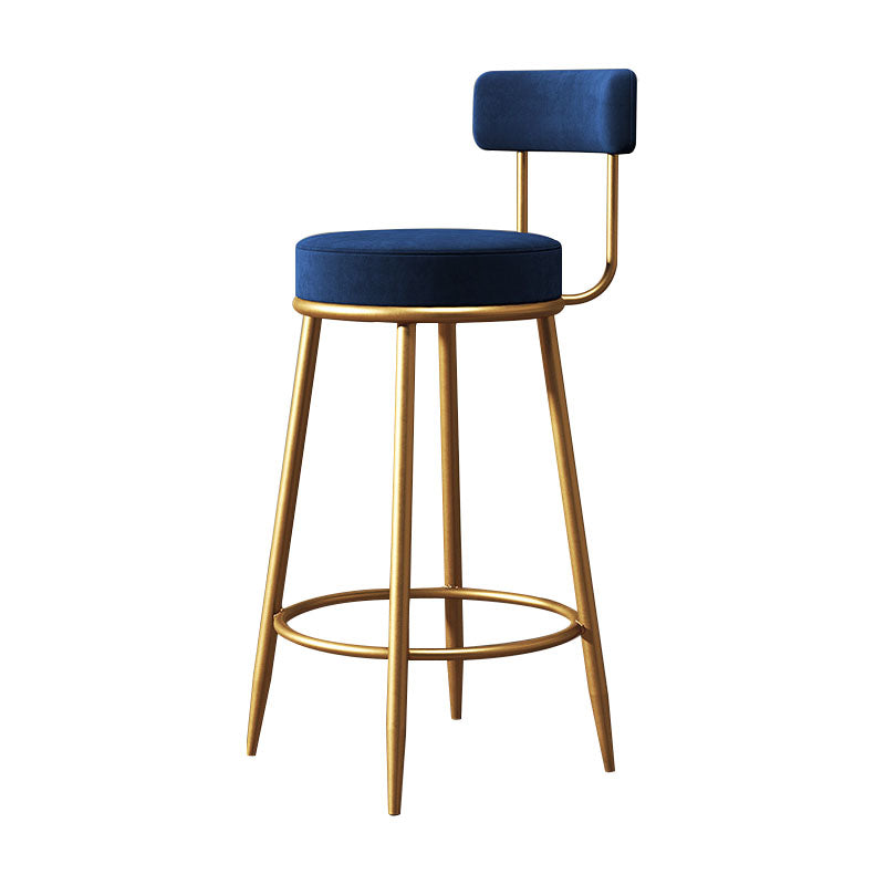 Nordic Design Low Back Armless Stools with Cushion Upholstered Counter Height Stool